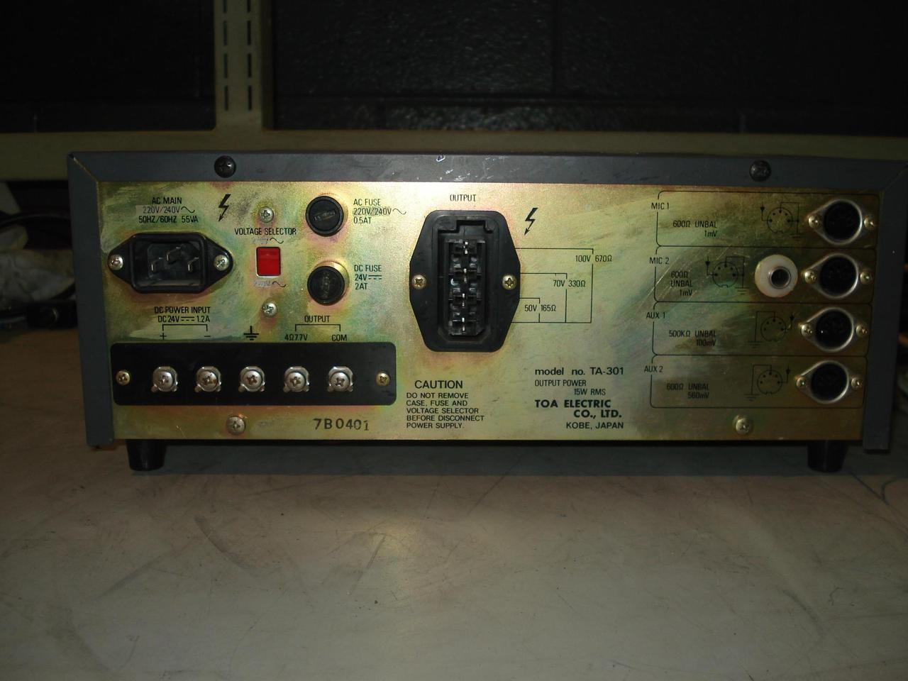 TOA Electric TA-301 PA amplifier T5747